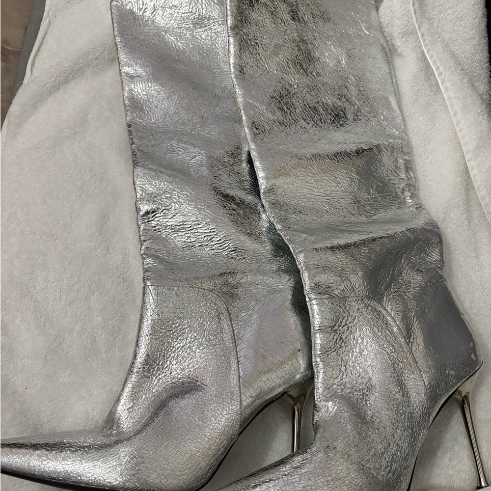 Silver Women's Boots